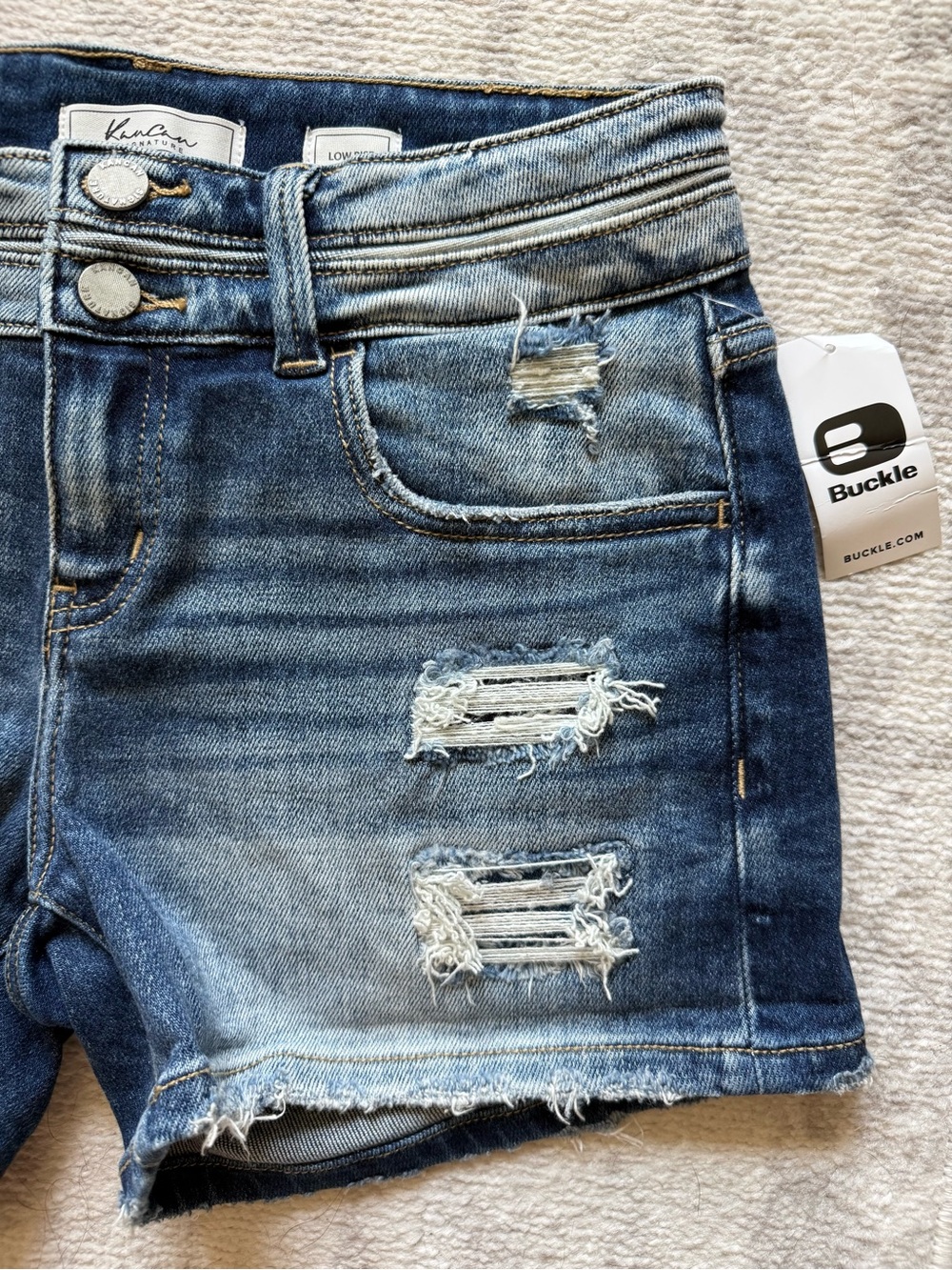 🆕 Distressed Low Rise Stretch Short - Picture 9 of 14